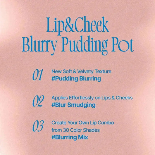 FWEE - Lip&Cheek Blurry Pudding Pot RD01 D-Day